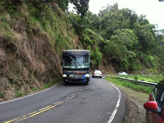 Pvh bus on the road to hana
